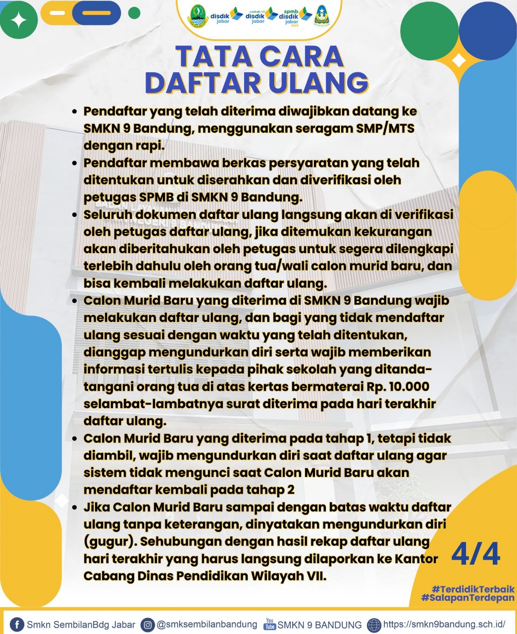 Tatacara daftar ulang